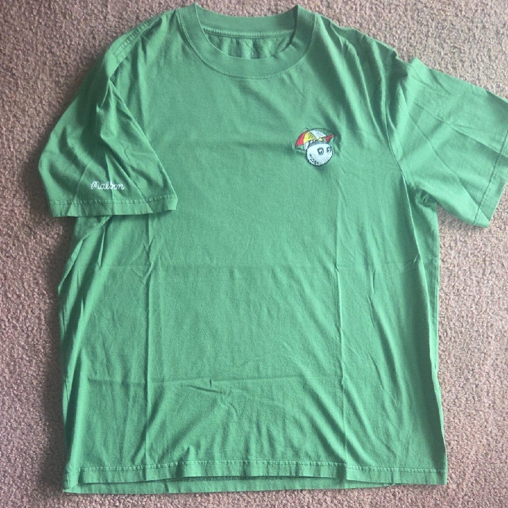 Green Short Sleeve Men's Tee with Panda Design